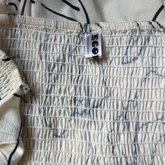 Ecowise White Floral Line Art Cutout Sundress – Size S - Picture 8 of 9